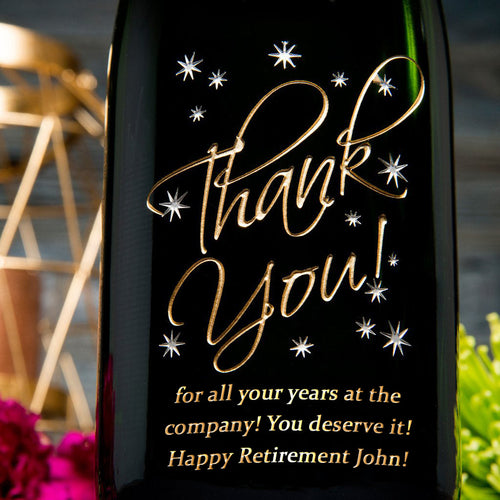 Thank You in the Stars — Engraved Wine Bottle