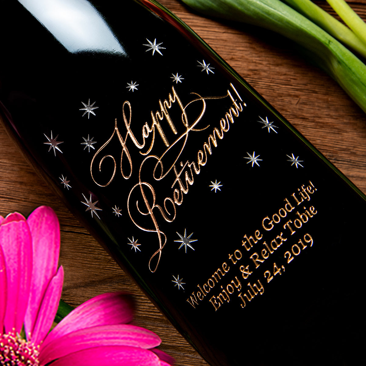Classic Retirement Big Bottle — Engraved Wine Bottle