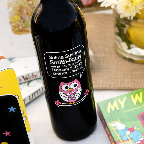 Baby Girl — Engraved Wine Bottle