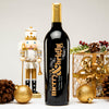 Festive Merry & Bright — Engraved Wine Bottle