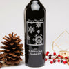Star of David Shimmering Snowflakes — Engraved Wine Bottle