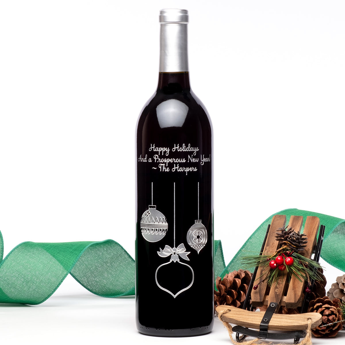 Beautiful Ornaments — Engraved Wine Bottle