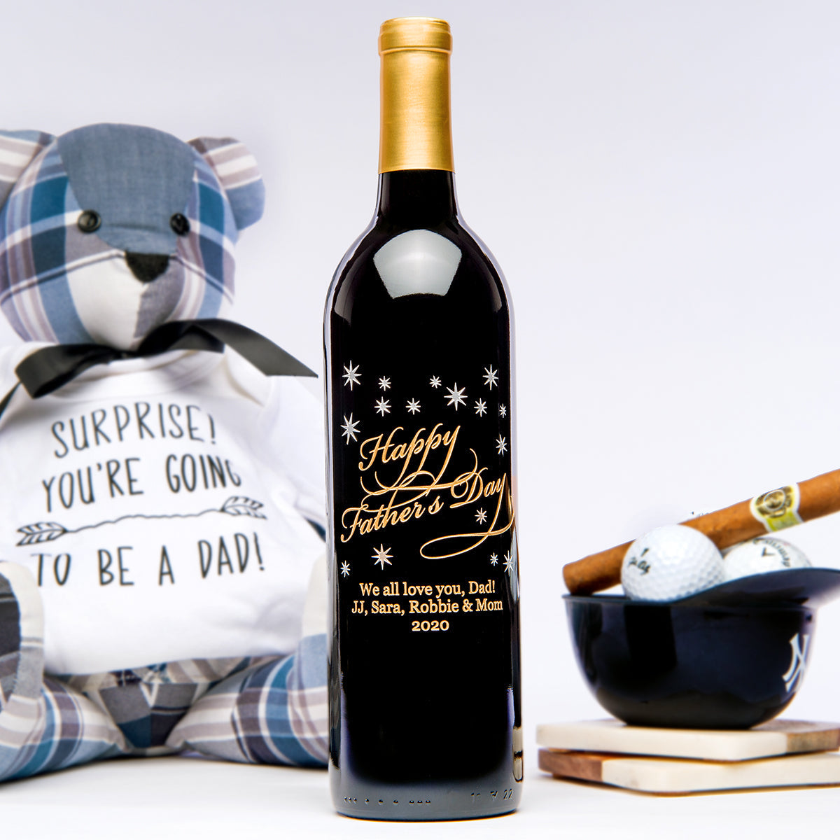 Classic Father's Day — Engraved Wine Bottle