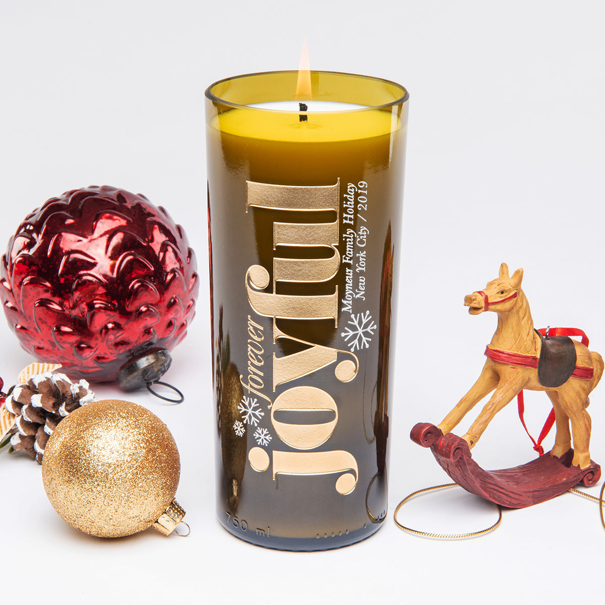 Forever Joyful Personalized Candle