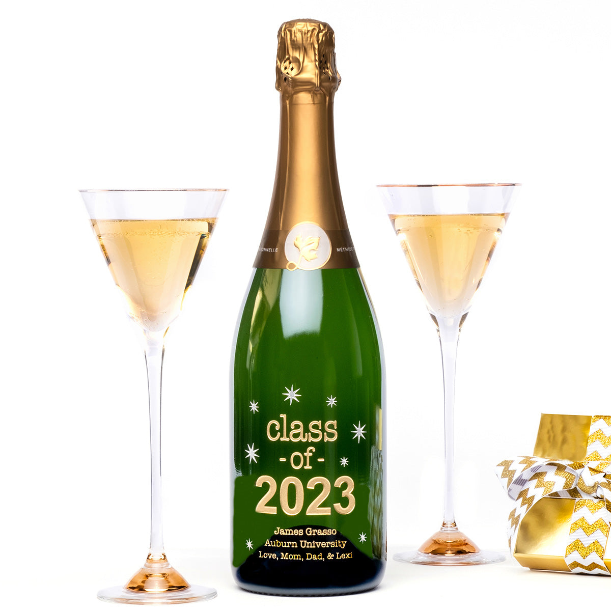 "Class of" Graduation — Engraved Wine Bottle