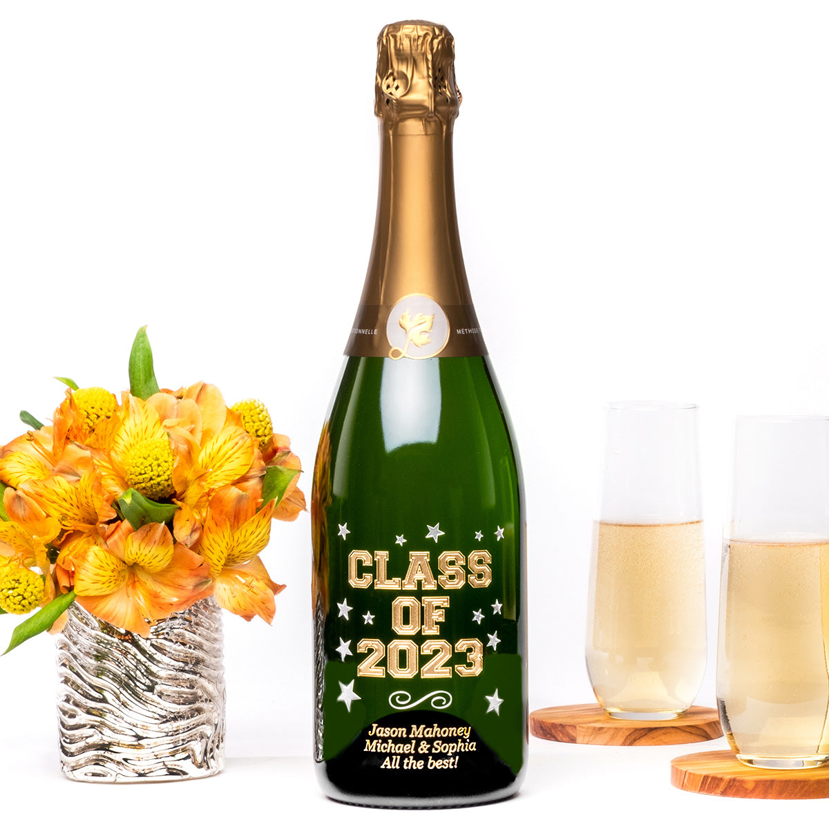 Varsity "Class of" — Engraved Wine Bottle