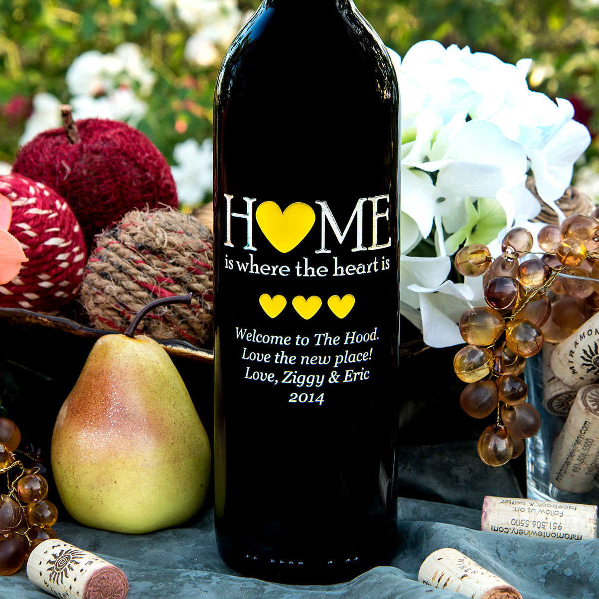 Home is Where the Heart is — engraved personalized design
