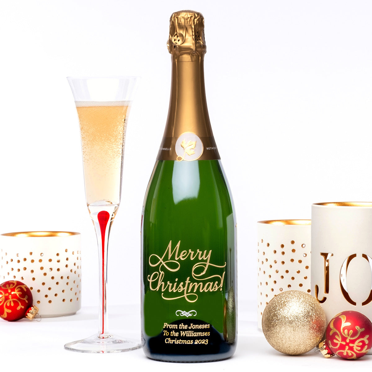 Joyful Merry Christmas — engraved personalized design