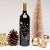 Holiday in Snowflakes — Engraved Wine Bottle