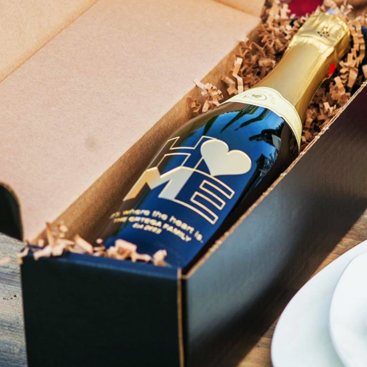 New Home — Engraved Wine Bottle