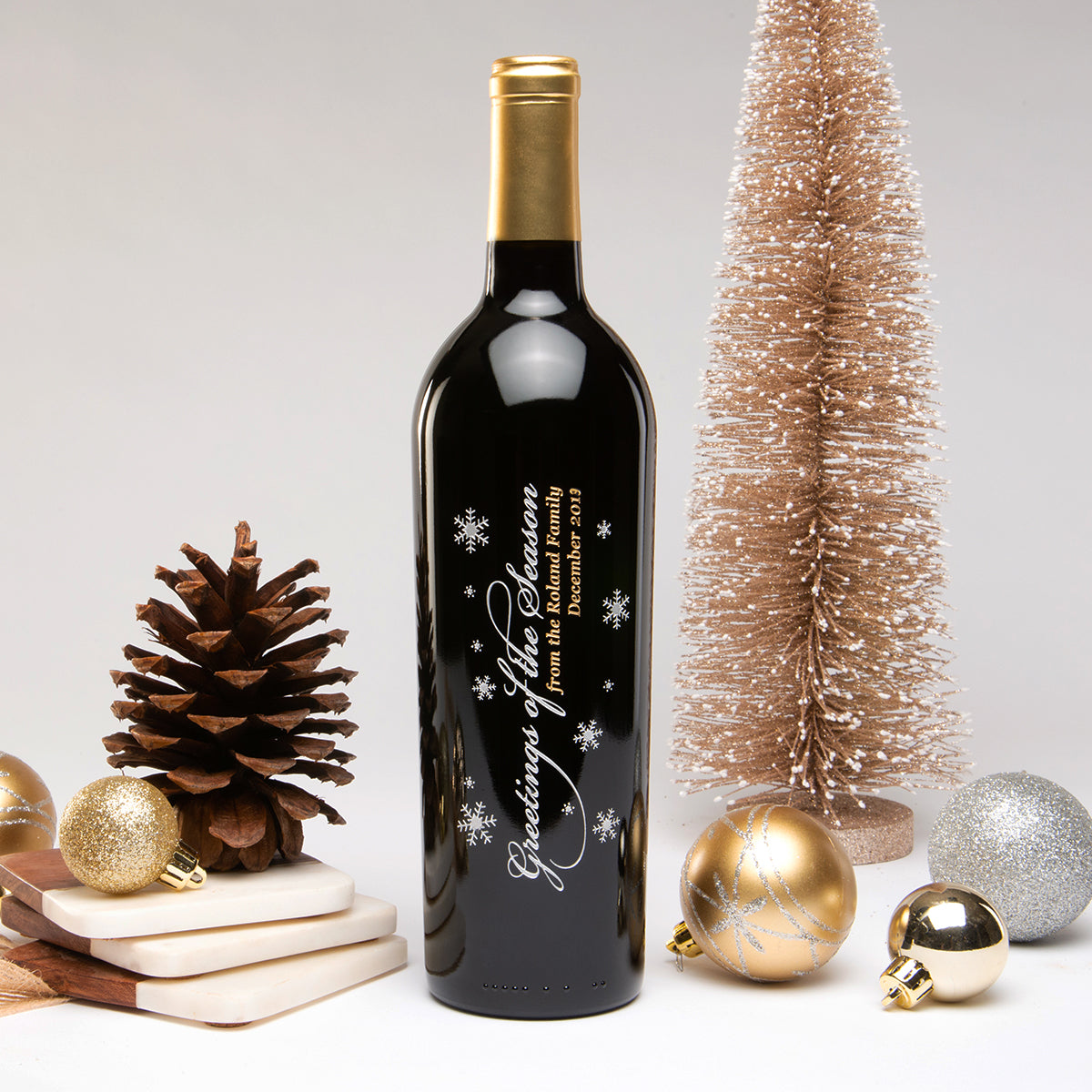 Engraved gift — additional design or presentation example; final configuration confirmed in quote