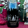 Peace & Joy — Engraved Wine Bottle