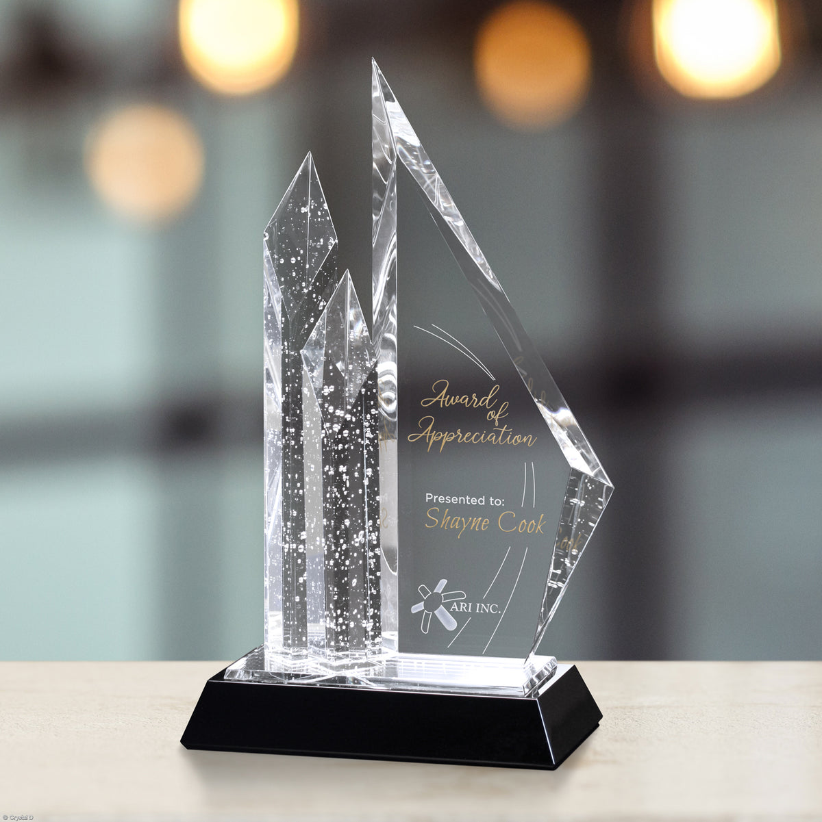 Valencia Award 13-1/2" - Crystal D