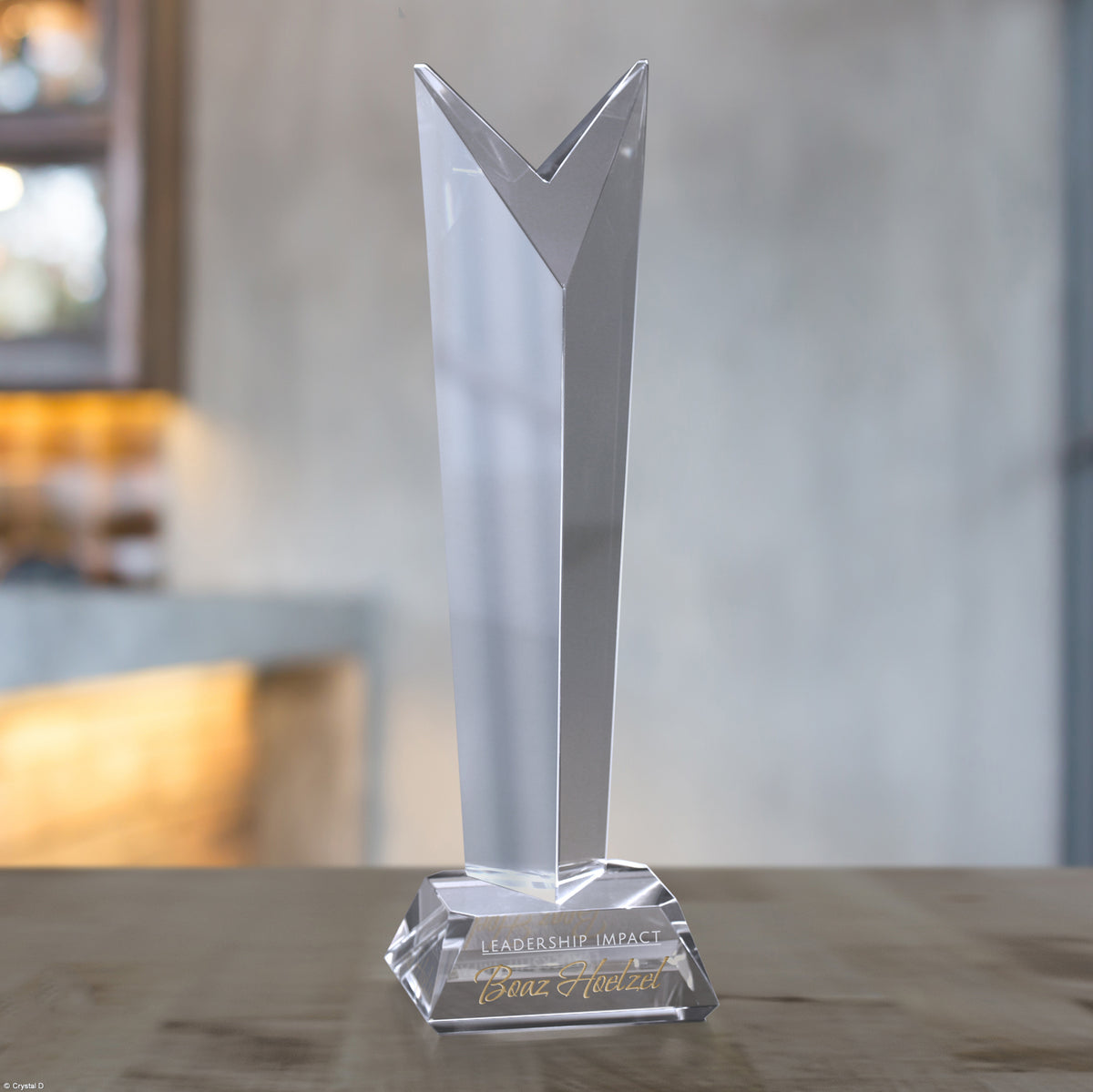 Vincent Award 12-1/2" - Crystal D