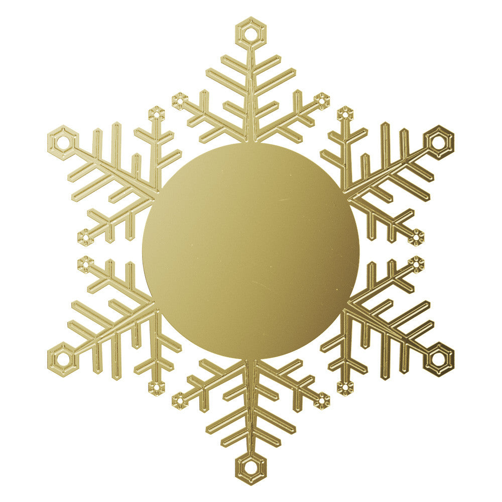 Snowflake Holiday Ornament in Gold