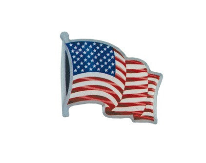 American Flag Service Lapel Pin in Silver